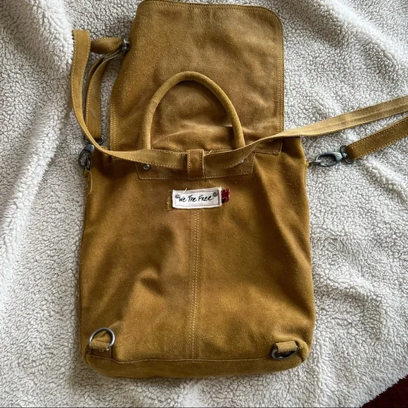 We the Free Free People suede hippie Boho backpack bag super Cute!! - Picture 11 of 12